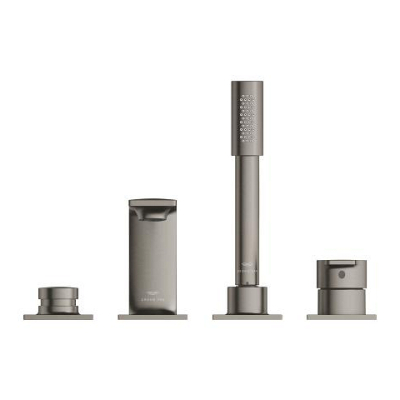 Grohe Allure 4 Delikli Ankastre Küvet Bataryası, Fırçalı Sert Grafit - 19316AL1 - 2