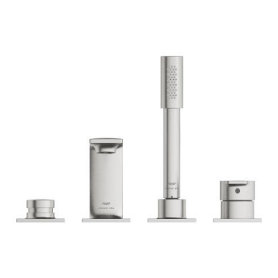 Grohe Allure 4 Delikli Ankastre Küvet Bataryası, Paslanmaz Çelik - 19316DC1 - 2