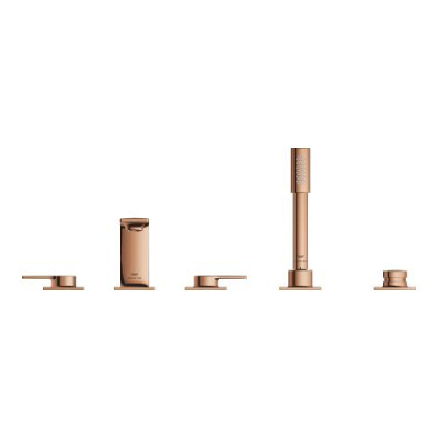 Grohe Allure 5 Delikli Ankastre Küvet Bataryası, Bakır - 25221DA1 - 2