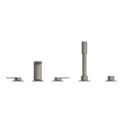 Grohe Allure 5 Delikli Ankastre Küvet Bataryası, Fırçalı Sert Grafit - 25221AL1 - 2