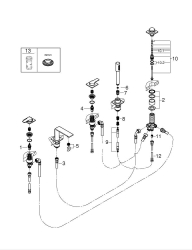 Grohe Allure 5 Delikli Küvet Bataryası - 25221DL1 - 2