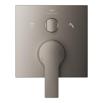 Grohe Allure Ankastre Banyo Bataryası (3 Yollu, Sıva Üstü Grubu), Fırçalı Sert Grafit - 29176AL1 - 2