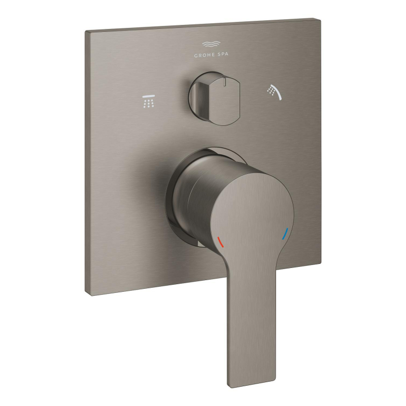 Grohe Allure Ankastre Banyo Bataryası (3 Yollu, Sıva Üstü Grubu), Fırçalı Sert Grafit - 29176AL1 - 2