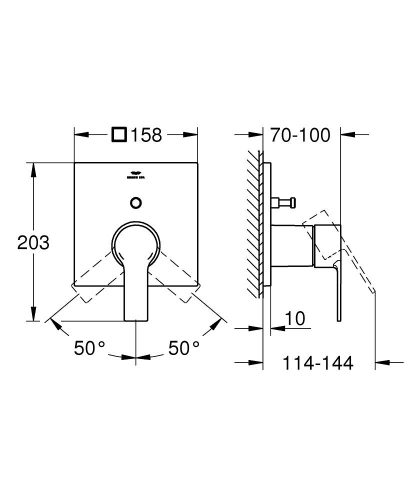 Grohe Allure Ankastre Banyo/Duş Bataryası - 19315001 - 4