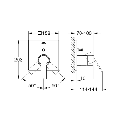 Grohe Allure Ankastre Banyo/Duş Bataryası - 19315001 - 2