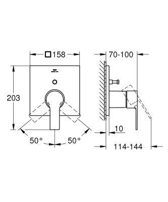 Grohe Allure Ankastre Banyo/Duş Bataryası - 19315GN1 - 4