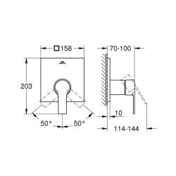 Grohe Allure Ankastre Duş Bataryası - 19317001 - 2