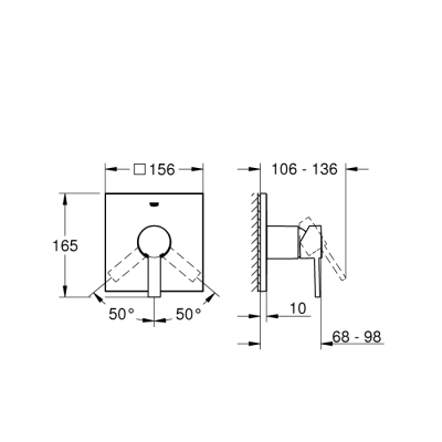 Grohe Allure Ankastre Duş Bataryası - 24069000 - 2