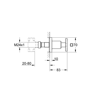 Grohe Allure Ankastre Stop Valf - 19334000 - 2