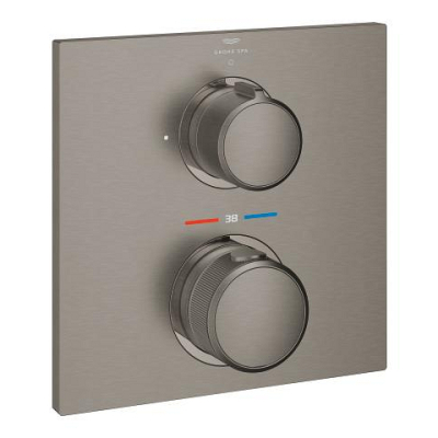 Grohe Allure Ankastre Termostatik Duş Bataryası (Sıva Üstü Grubu), Fırçalı Sert Grafit - 19380AL2 - 1