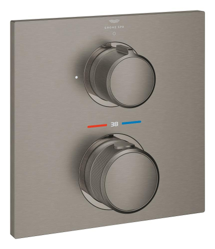 Grohe Allure Ankastre Termostatik Duş Bataryası (Sıva Üstü Grubu), Fırçalı Sert Grafit - 19380AL2 - 1