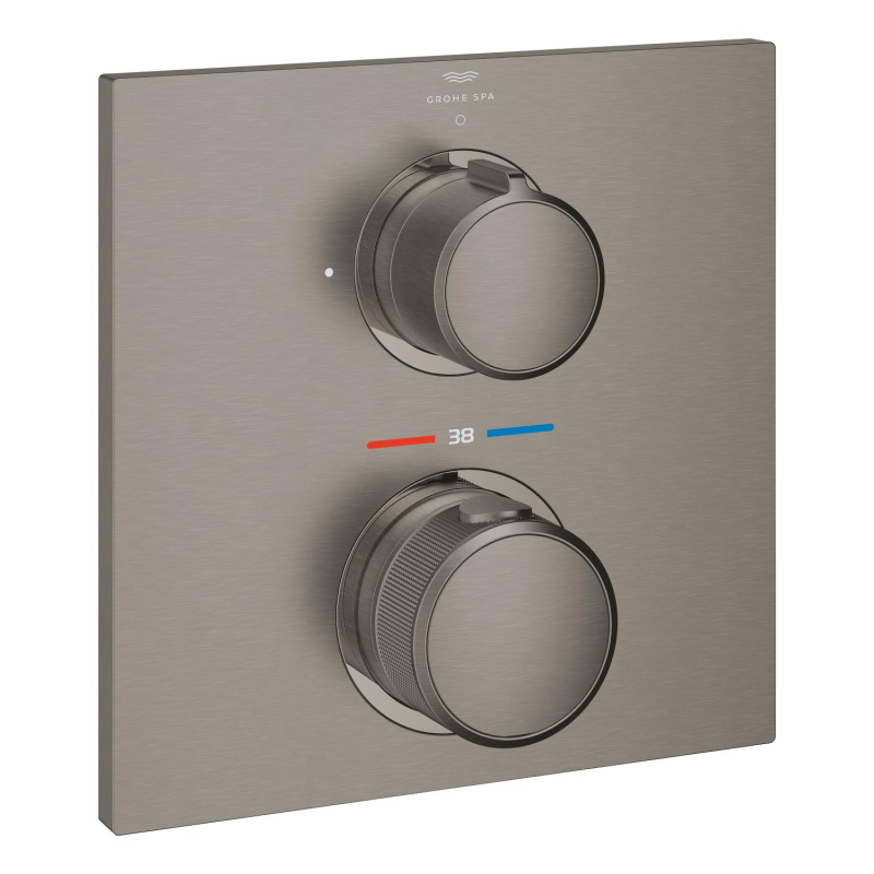 Grohe Allure Ankastre Termostatik Duş Bataryası (Sıva Üstü Grubu), Fırçalı Sert Grafit - 19380AL2 - 2