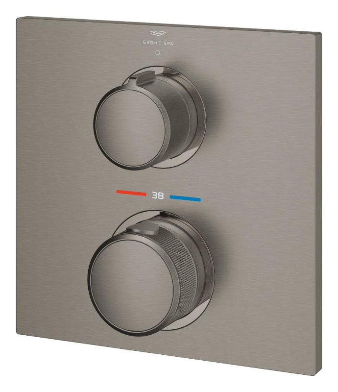 Grohe Allure Ankastre Termostatik Duş Bataryası (Sıva Üstü Grubu), Fırçalı Sert Grafit - 19380AL2 - 4