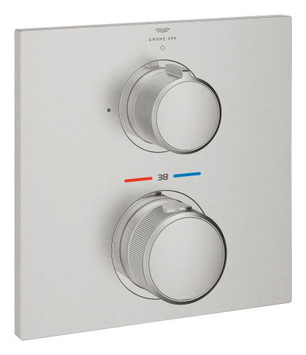 Grohe Allure Ankastre Termostatik Duş Bataryası (Sıva Üstü Grubu), Paslanmaz Çelik - 19380DC2 - 1