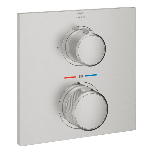 Grohe Allure Ankastre Termostatik Duş Bataryası (Sıva Üstü Grubu), Paslanmaz Çelik - 19380DC2 - 2