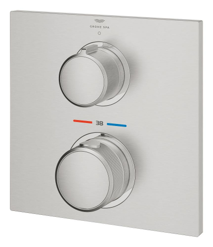Grohe Allure Ankastre Termostatik Duş Bataryası (Sıva Üstü Grubu), Paslanmaz Çelik - 19380DC2 - 4