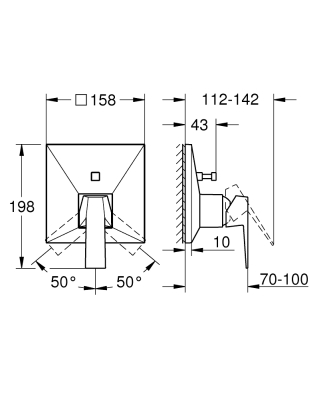 Grohe Allure Brilliant Ankastre Banyo/Duş Bataryası - 24279DC0 - 4