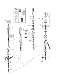 Grohe Allure Brilliant Dört Delikli Küvet Bataryası - 29405000 - 2