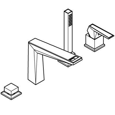 Grohe Allure Brilliant Private Collection Dört Delikli Küvet Bataryası - 29525DC0 - 2