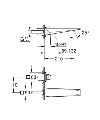 Grohe Allure Brilliant Private Collection İki Delikli Lavabo Bataryası M-Boyut - 29517000 - 4