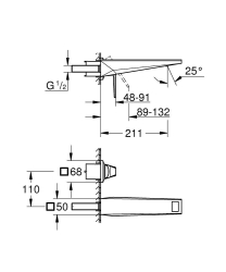Grohe Allure Brilliant Private Collection İki Delikli Lavabo Bataryası M-Boyut - 29521DC0 - 3