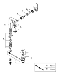 Grohe Allure Brilliant Private Collection Tek Kumandalı Lavabo Bataryası 1/2