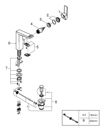 Grohe Allure Brilliant Private Collection Tek Kumandalı Lavabo Bataryası 1/2