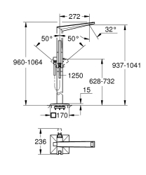 Grohe Allure Brilliant Private Collection Yerden Küvet Bataryası - 24423AL0 - 3