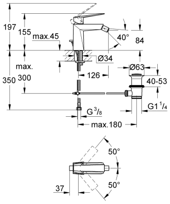 Grohe Allure Brilliant Tek Kumandalı Bide Bataryası - 24347DC0 - 4