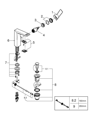 Grohe Allure Brilliant Tek Kumandalı Lavabo Bataryası 1/2