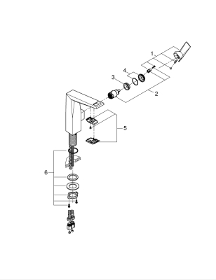 Grohe Allure Brilliant Tek Kumandalı Lavabo Bataryası 1/2