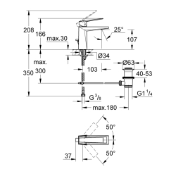 Grohe Allure Brilliant Tek Kumandalı Lavabo Bataryası
M-Boyut - 23029000 - 2