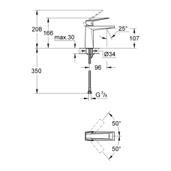 Grohe Allure Brilliant Tek Kumandalı Lavabo Bataryası
M-Boyut - 23033000 - 2