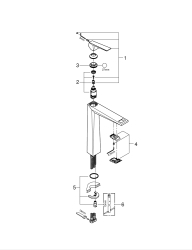 Grohe Allure Brilliant Tek Kumandalı Lavabo Bataryası Xl-Boyut - 24346000 - 2