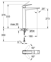 Grohe Allure Brilliant Tek Kumandalı Lavabo Bataryası Xl-Boyut - 24346000 - 4