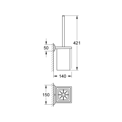 Grohe Allure Brilliant Tuvalet Fırçası Seti - 40500000 - 2