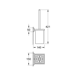 Grohe Allure Brilliant Tuvalet Fırçası Seti - 40500000 - 2