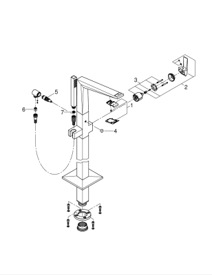 Grohe Allure Brilliant Yerden Küvet Bataryası - 24348AL0 - 2