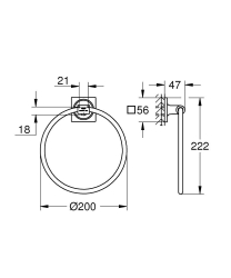 Grohe Allure Halka Havluluk - 40339DL1 - 3