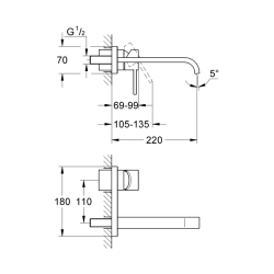 Grohe Allure İki Delikli Lavabo Bataryası
M-Boyut - 19386000 - 2