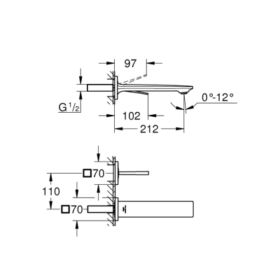 Grohe Allure İki Delikli Lavabo Bataryası
M - Boyut - 19386002 - 1