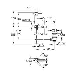 Grohe Allure Tek Kumandalı Lavabo Bataryası
M-Boyut - 32757000 - 2