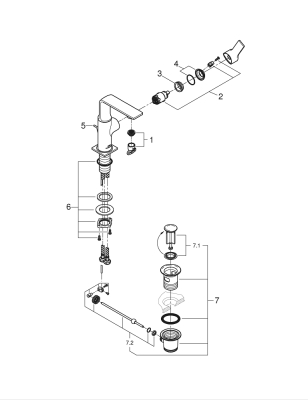 Grohe Allure Tek Kumandalı Lavabo Bataryası M-Boyut - 32757GN1 - 2