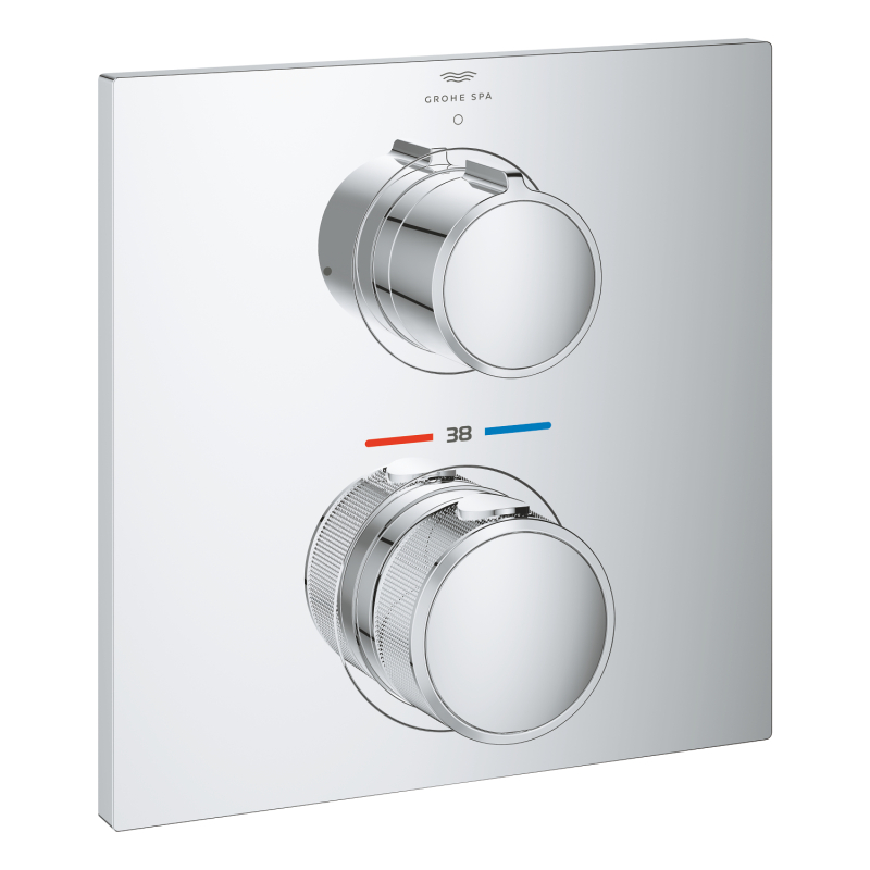 Grohe Allure Tek Valfli Akış Kontrollü, Ankastre Termostatik Duş Bataryası - 19380002 - 2