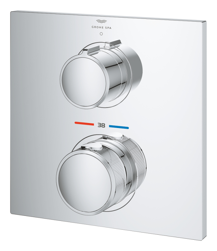 Grohe Allure Tek Valfli Akış Kontrollü, Ankastre Termostatik Duş Bataryası - 19380002 - 4