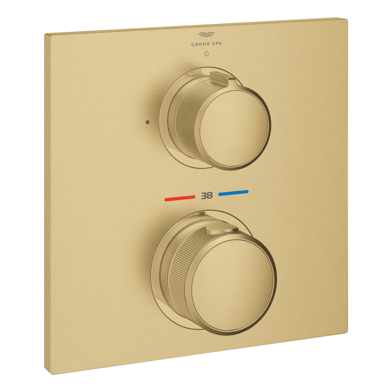 Grohe Allure Ankastre Termostatik Duş Bataryası (Sıva Üstü Grubu), Fırçalı Altın - 2