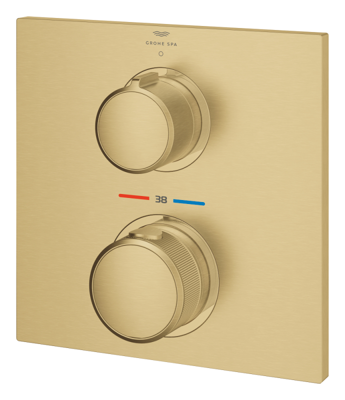 Grohe Allure Ankastre Termostatik Duş Bataryası (Sıva Üstü Grubu), Fırçalı Altın - 4
