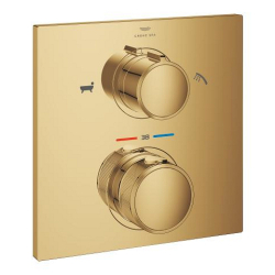 Grohe Allure Termostatik Ankastre Banyo ve Duş Bataryası (Sıva Üstü Grubu), 2 Yollu, Altın - 19446GL2 - GROHE
