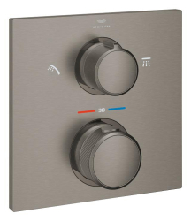 Grohe Allure Termostatik Ankastre Banyo ve Duş Bataryası (Sıva Üstü Grubu), 2 Yollu, Fırçalı Sert Grafit - 29181AL2 - 1