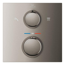 Grohe Allure Termostatik Ankastre Banyo ve Duş Bataryası (Sıva Üstü Grubu), 2 Yollu, Fırçalı Sert Grafit - 29181AL2 - 3